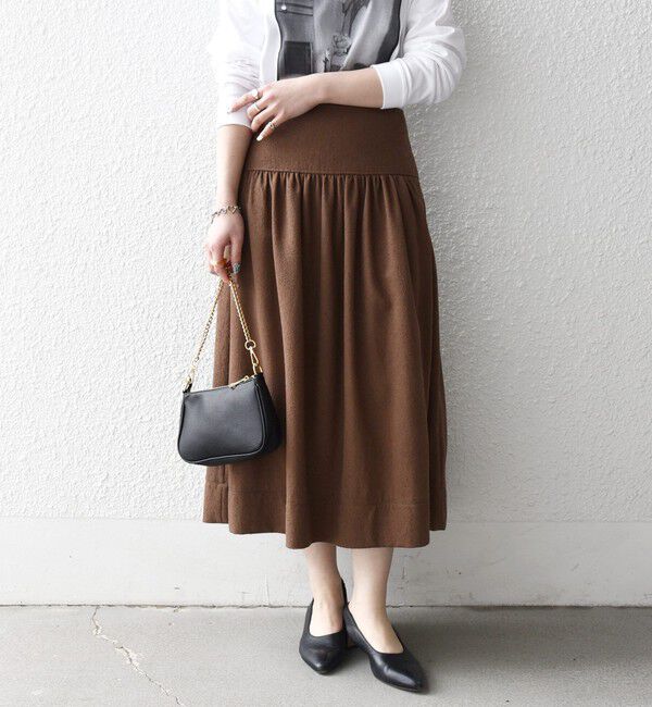 SHIPS any「SHIPS any:〈洗濯機可能〉ループヤーン ギャザー フレア スカート」|スカート|