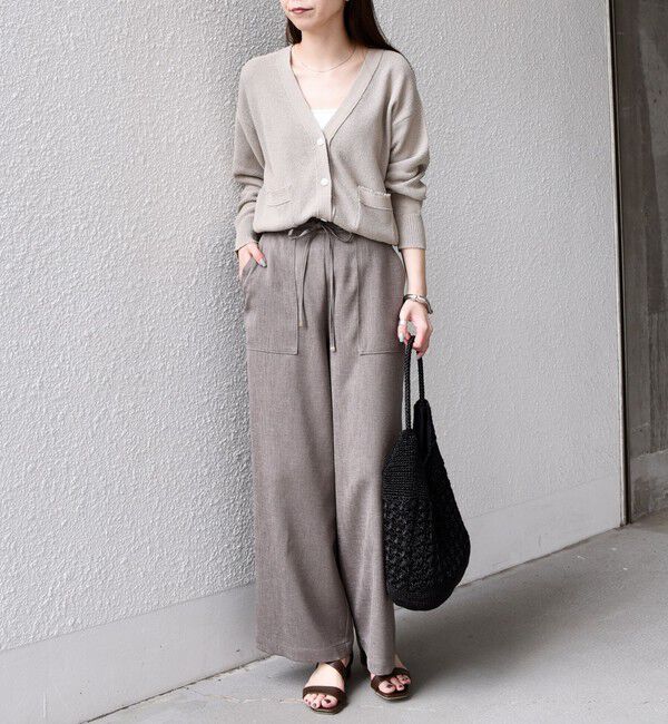 SHIPS Colors 「SHIPS Colors:〈手洗い可能〉ペーパー ライク フリンジ ポケット カーディガン◆」|カーディガン|