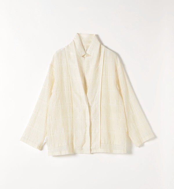 SHIPS any「SHIPS any:〈手洗い可能〉シアー チェック ルーズ テーラード シングル ジャケット」|テーラードジャケット|