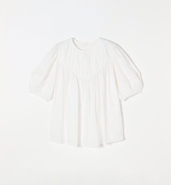 SHIPS any「SHIPS any:〈洗濯機可能〉キャンブリック ギャザー ヨーク パフスリーブ ブラウス」|シャツ・ブラウス|