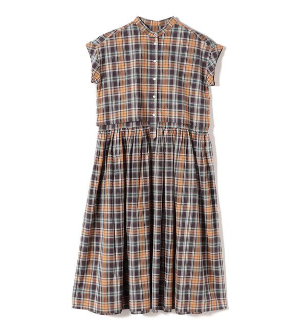 SHIPS Colors 「《予約》SHIPS Colors:〈手洗い可能〉マドラス チェック レイヤード ライク ワンピース◆」|ワンピース|
