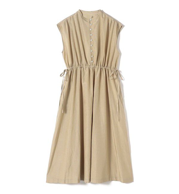 SHIPS Colors 「《予約》SHIPS Colors:〈手洗い可能〉コットン キュプラ ギャザー ワンピース◆」|ワンピース|ベージュ