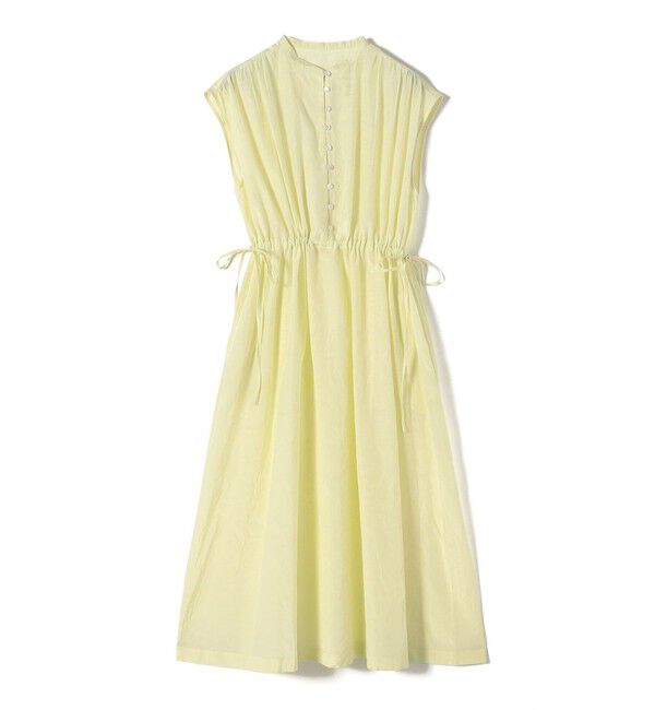 SHIPS Colors 「《予約》SHIPS Colors:〈手洗い可能〉コットン キュプラ ギャザー ワンピース◆」|ワンピース|クリーム