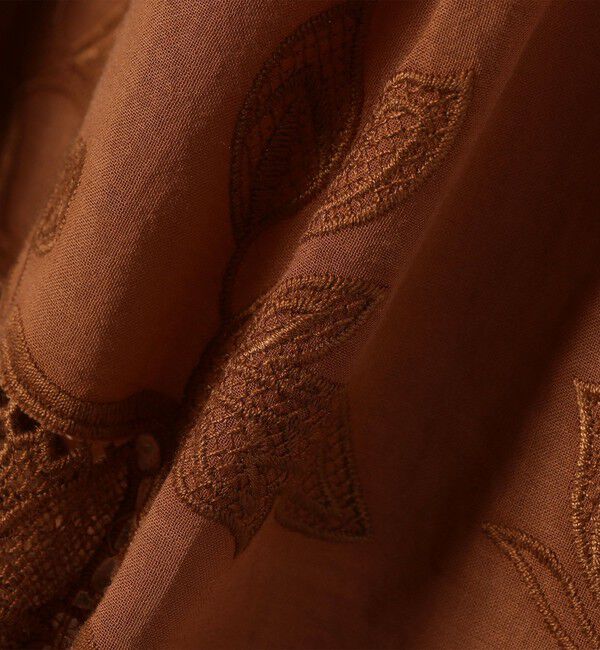 SHIPS any「SHIPS any:〈手洗い可能〉コットン レース ヘム キーネック ギャザー ブラウス」|シャツ・ブラウス|