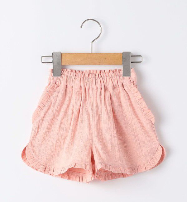 SHIPS KIDS「SHIPS KIDS:80～90cm / 〈接触冷感〉ドライタッチ フリル ショート パンツ」|その他|ピンク系