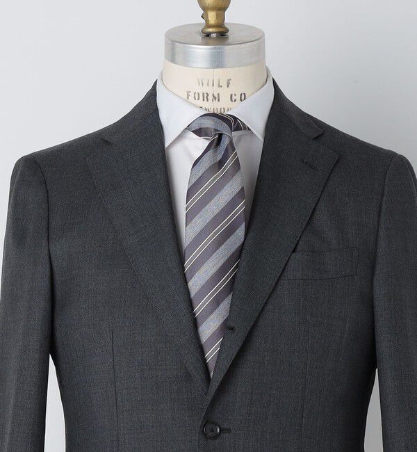 SHIPS「SHIPS: シルク デラヴェ サテン ストライプ ネクタイ」|ネクタイ・蝶ネクタイ|ネイビー