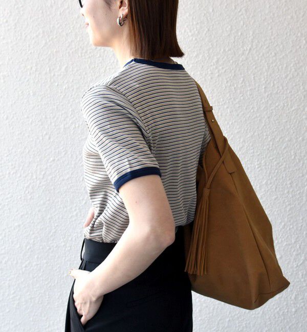 SHIPS any「Healthknit:〈洗濯機可能〉リブ ボーダー TEE」|Tシャツ・カットソー|