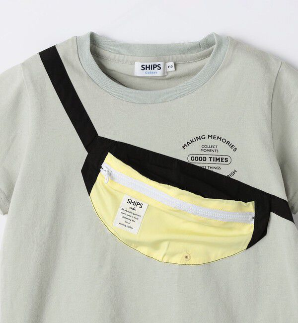 SHIPS Colors 「SHIPS Colors:80～130cm /〈洗濯機可能〉ボディバッグ プリント Tシャツ」|Tシャツ・カットソー|