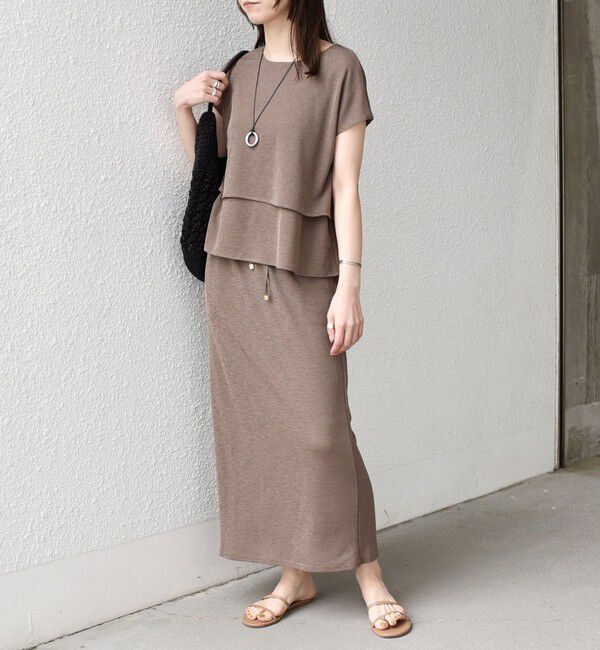 SHIPS Colors 「《予約》SHIPS Colors:〈手洗い可能〉リネンライク ミラノ ティアード トップス◆」|Tシャツ・カットソー|