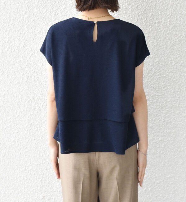 SHIPS Colors 「《予約》SHIPS Colors:〈手洗い可能〉リネンライク ミラノ ティアード トップス◆」|Tシャツ・カットソー|