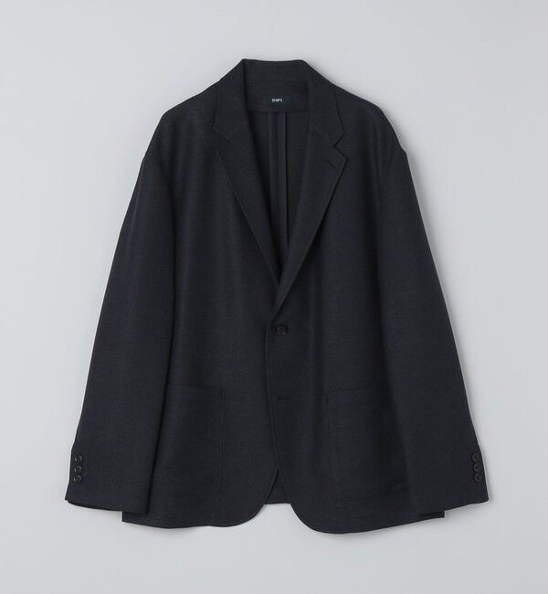 SHIPS「SHIPS:〈ストレッチ/洗濯機可能〉ウール ブレンド からみ織り ジャケット」|テーラードジャケット|ネイビー