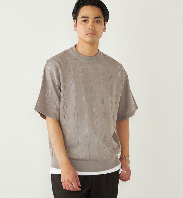 SHIPS Colors 「《予約》【WEB限定】SHIPS Colors:〈手洗い可能〉リネンタッチ 針抜き ニット◆」|ニット・セーター|