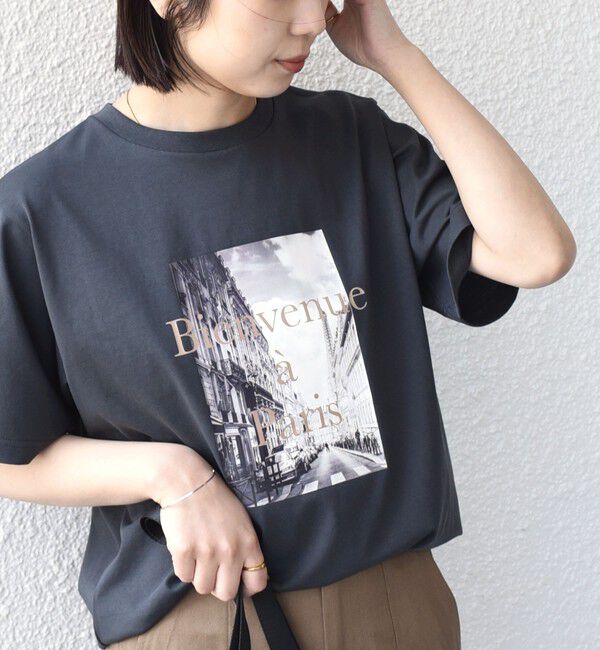 SHIPS Colors 「《予約》SHIPS Colors:〈接触冷感・UVカット・洗濯機可能〉PARIS フォト TEE◆」|Tシャツ・カットソー|