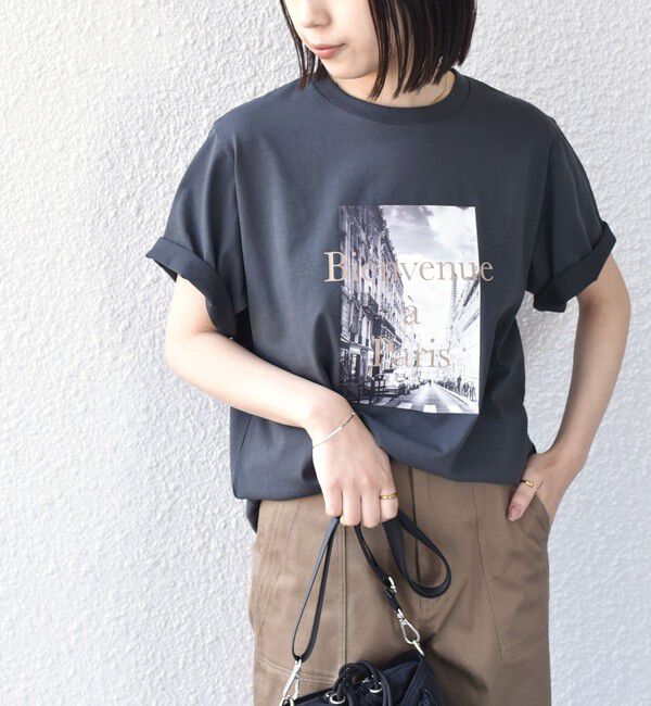 SHIPS Colors 「《予約》SHIPS Colors:〈接触冷感・UVカット・洗濯機可能〉PARIS フォト TEE◆」|Tシャツ・カットソー|