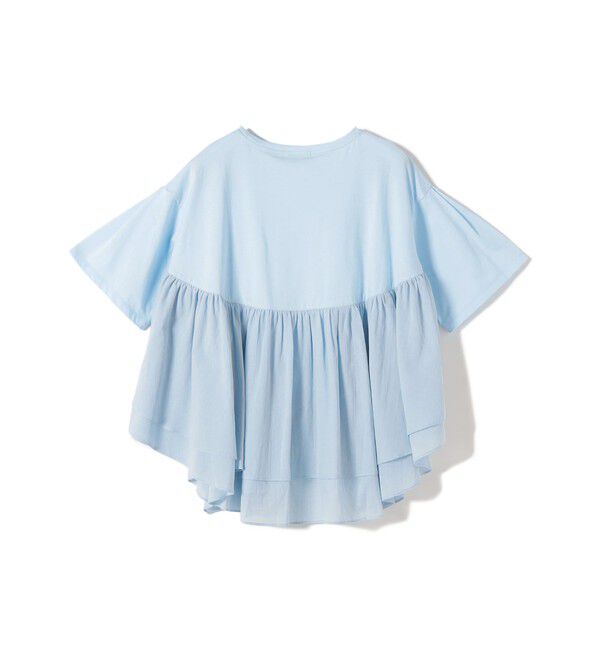 SHIPS for women「《予約》【WEB限定】〈手洗い可能〉ランダム ギャザー ドッキング TEE」|Tシャツ・カットソー|