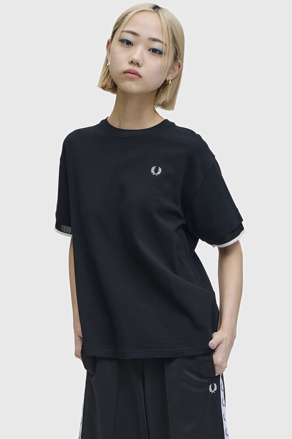 FRED PERRY 「Mesh Cuff Pique T-Shirt」|Tシャツ・カットソー|