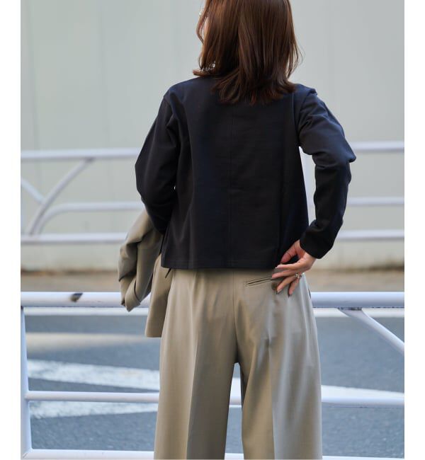 OUTDOOR PRODUCTS Usual Things「ロゴ刺繍コットンクルーネックカーディガン」|カーディガン|