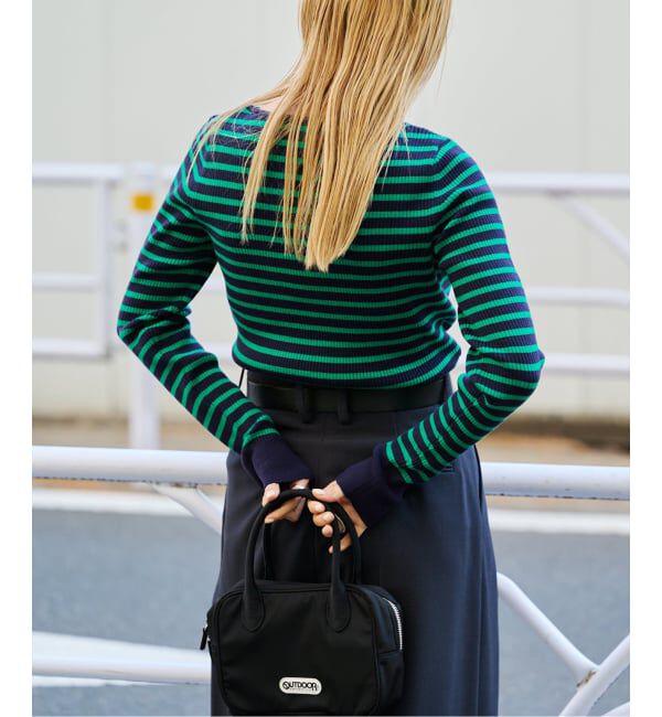 OUTDOOR PRODUCTS Usual Things「ボーダーボートネックニット」|ニット・セーター|