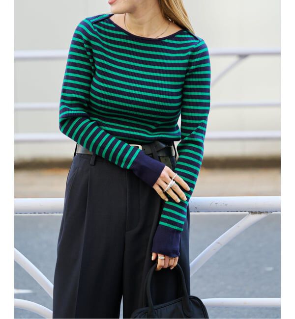 OUTDOOR PRODUCTS Usual Things「ボーダーボートネックニット」|ニット・セーター|