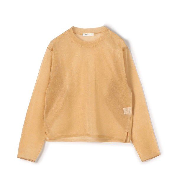 MACPHEE「ポリエステルシアー クルーネックプルオーバー」|ニット・セーター|41 ライトベージュ