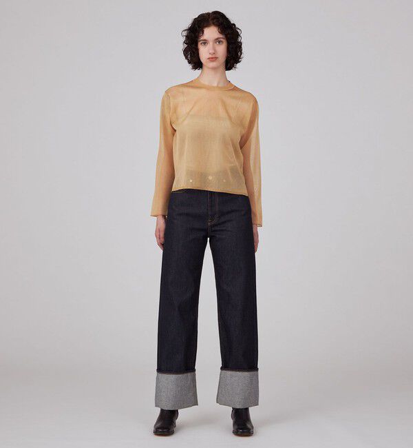 MACPHEE「ポリエステルシアー クルーネックプルオーバー」|ニット・セーター|