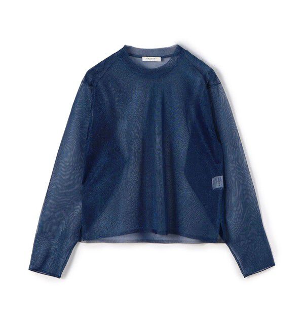 MACPHEE「ポリエステルシアー クルーネックプルオーバー」|ニット・セーター|67 ダークブルー