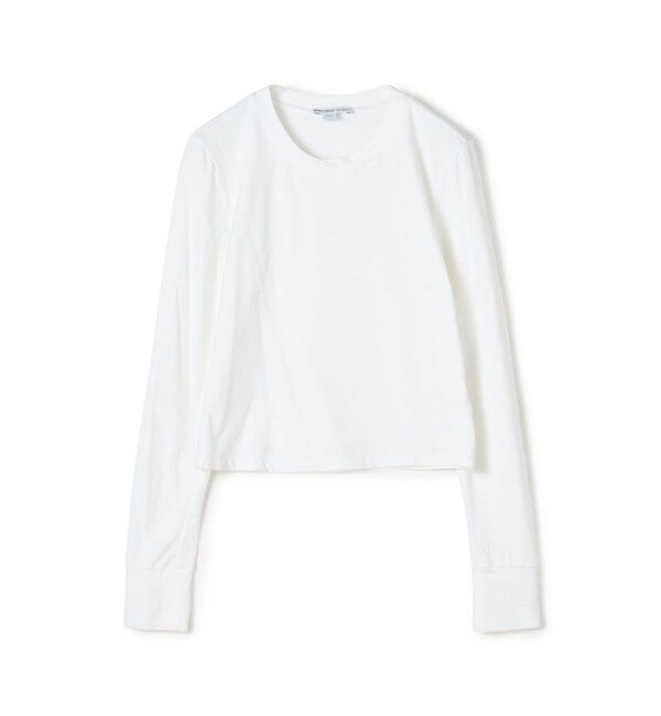 JAMES PERSE「コットンポリエステル クロップドTシャツ WMTP3925」|Tシャツ・カットソー|11 ホワイト
