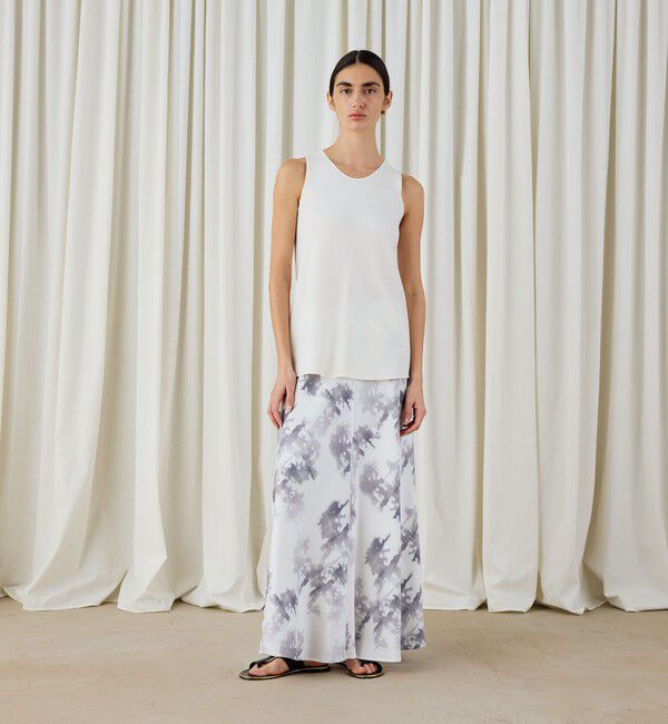 DES PRES「ライト＆シャドープリント マーメイドマキシスカート」|フレア|