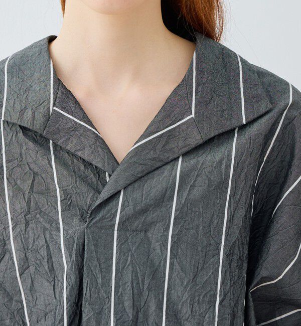 GALERIE VIE「ワッシャーブロード ワイドシャツ」|シャツ・ブラウス|