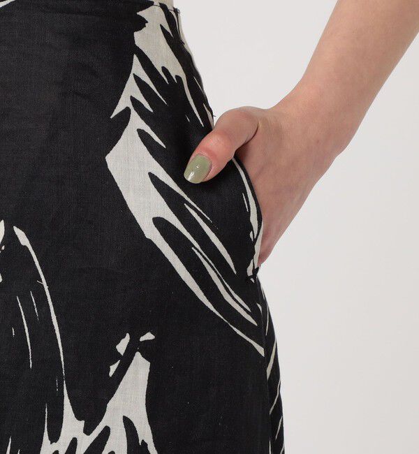 TOMORROWLAND GOODS「WRITEWELL　リーフパターンロングスカート」|フレア|