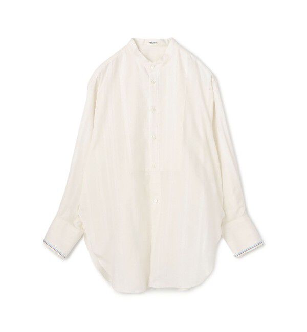 MACPHEE「ドビーストライプ チュニックシャツ」|シャツ・ブラウス|11 ホワイト