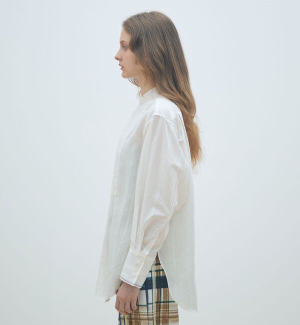 MACPHEE「ドビーストライプ チュニックシャツ」|シャツ・ブラウス|