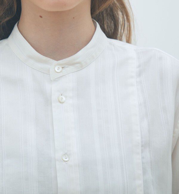 MACPHEE「ドビーストライプ チュニックシャツ」|シャツ・ブラウス|