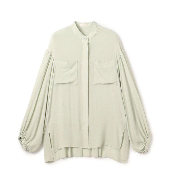 DES PRES「ダブルクレープ チュニックブラウス」|シャツ・ブラウス|51 ライトグリーン