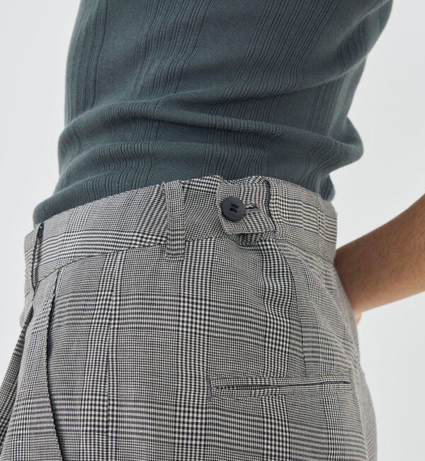 GALERIE VIE「リネンキュプラシルクコンパクト タックパンツ」|その他|