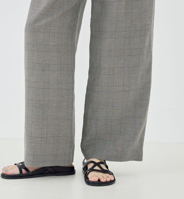 GALERIE VIE「リネンキュプラシルクコンパクト タックパンツ」|その他|