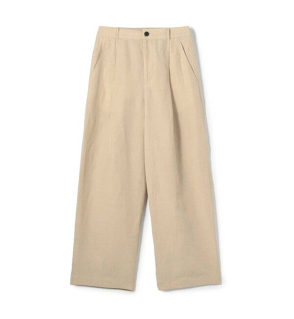 GALERIE VIE「リネンキュプラシルクコンパクト タックパンツ」|その他|43 ベージュ