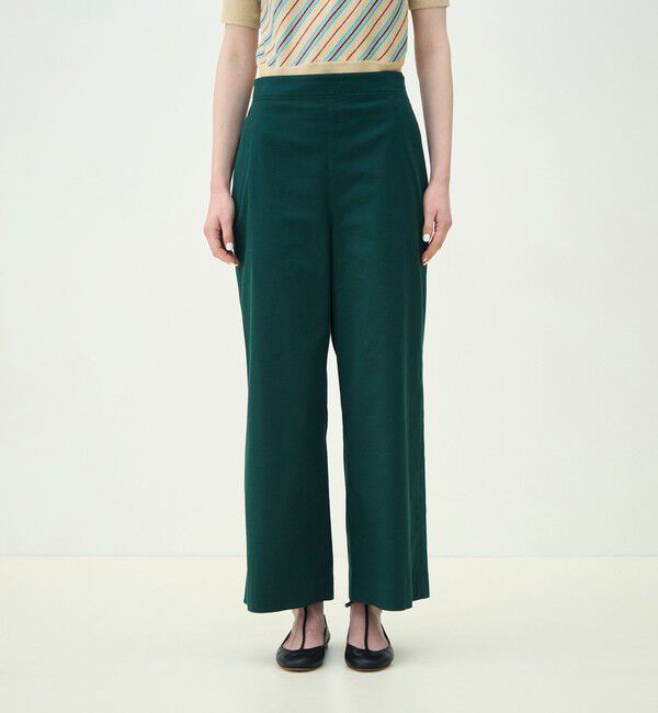 MACPHEE「コットンレーヨンリネンストレッチ ストレートパンツ」|その他|