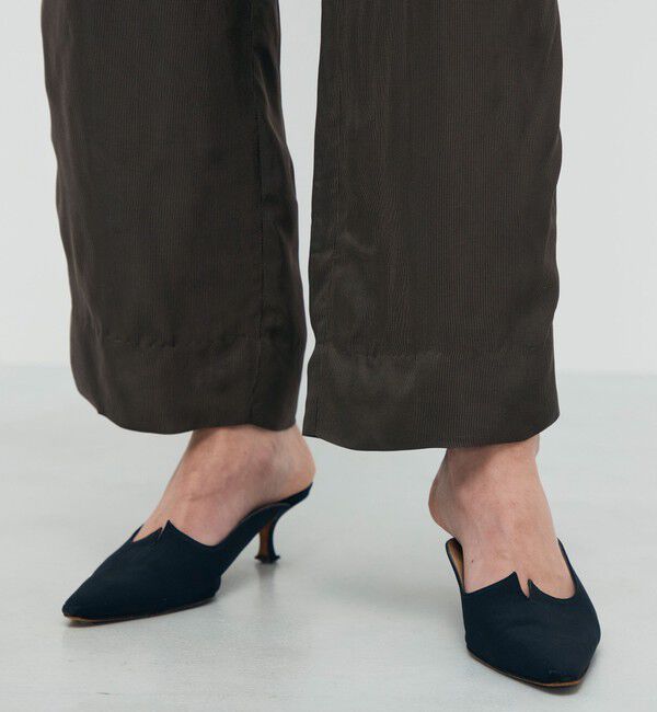 BACCA「レーヨンハウンドトゥース ベルテッド2タックパンツ」|カーゴ|