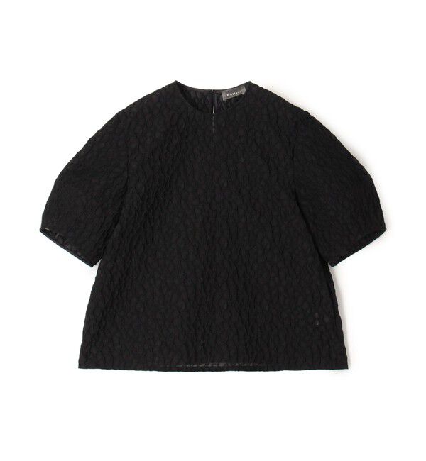 Ballsey「バブルジャカード ランタンスリーブブラウス」|シャツ・ブラウス|19 ブラック