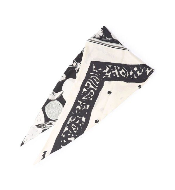 TOMORROWLAND GOODS「manipuri VEGETABLES シルクスカーフ」|バンダナ・スカーフ|01 ブラック系