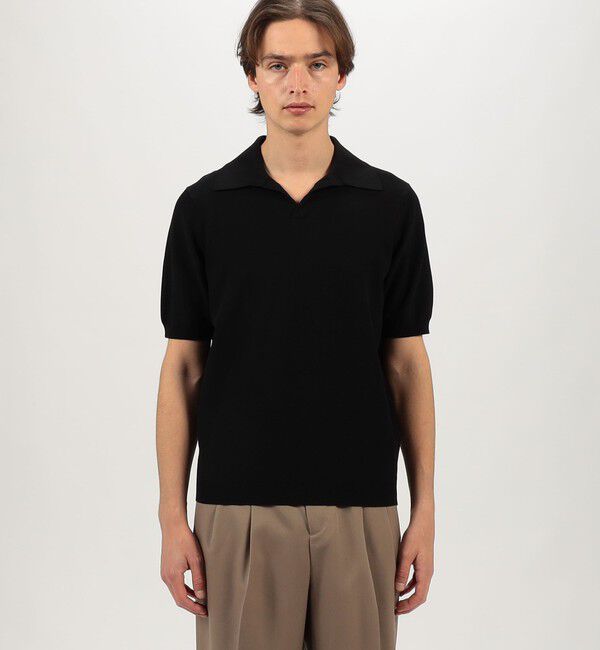 TOMORROWLAND MENS「コットンメッシュ スキッパーニット」|ニット・セーター|