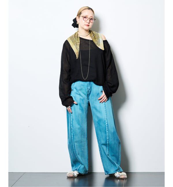  「SAYAKA DAVIS CROPPED JACKET WJK502-DDN：デニムジャケット」|デニムジャケット|