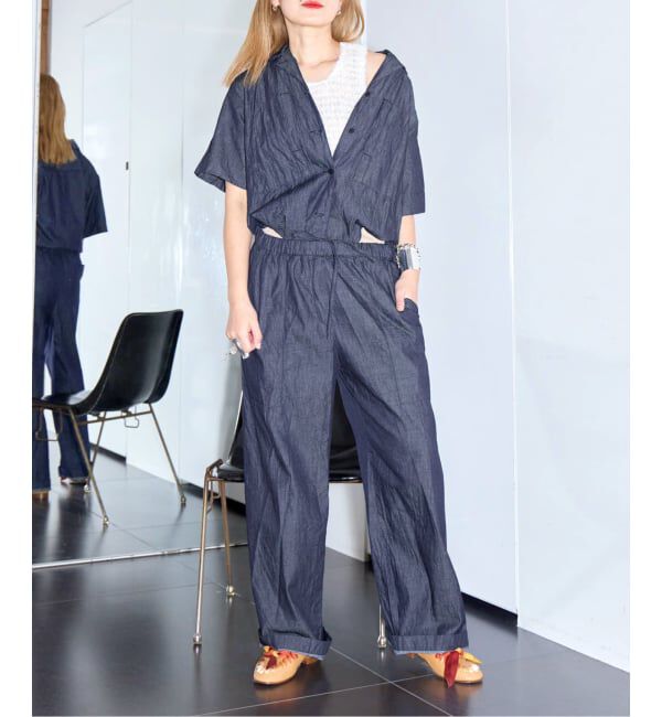  「SAYAKA DAVIS COVERALL WJS1-LDN：カバーオール」|オールインワン|ネイビー