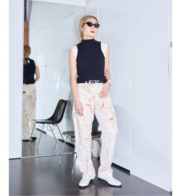  「SAYAKA DAVIS WAVY RIB MOCKNECK TANK WKT122-WR：カットソー」|Tシャツ・カットソー|