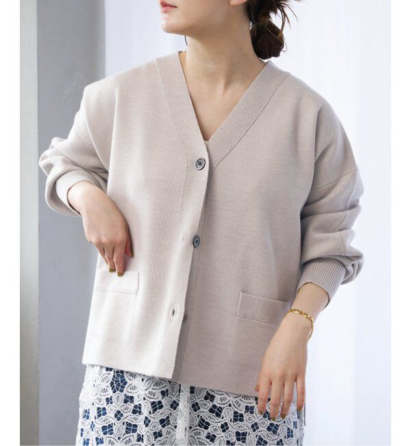 IENA「スーパーファインスムース ショートカーディガン」|カーディガン|