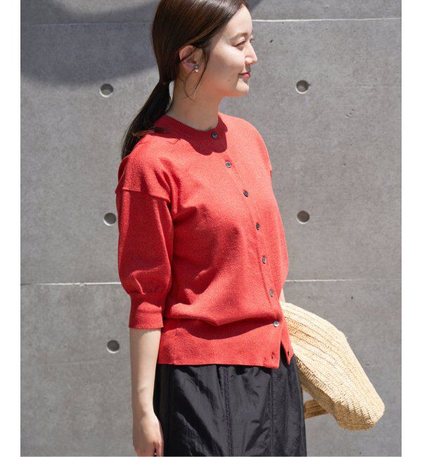 IENA「《追加》LEVITAクルーカーディガン」|カーディガン|