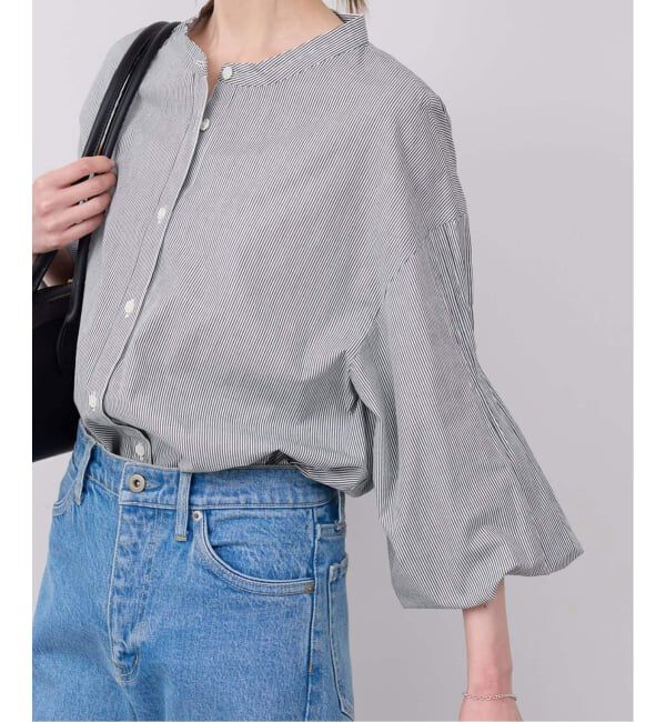 SLOBE IENA「《WEB限定/追加》ピンタックバルーンスリーブブラウス」|シャツ・ブラウス|