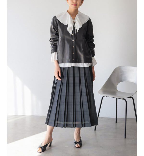IENA「シアーチェックプリーツスカート」|スカート|