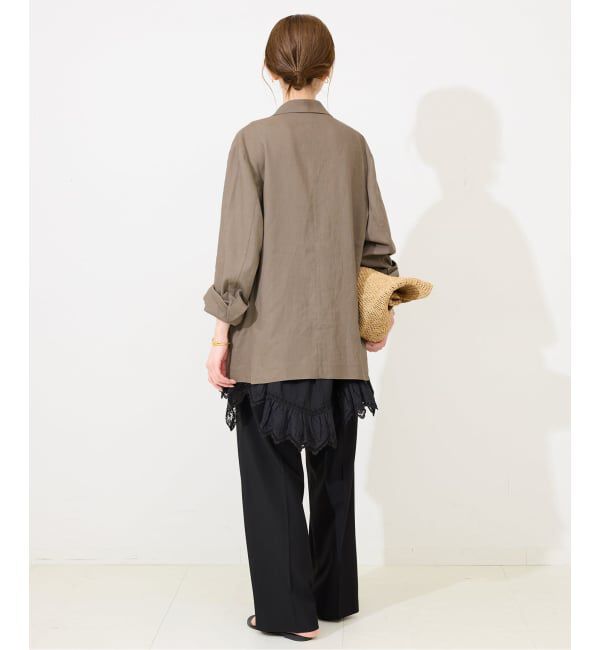 SLOBE IENA「《36.38サイズ展開》リネンレーヨンシングルテーラードジャケット」|テーラードジャケット|